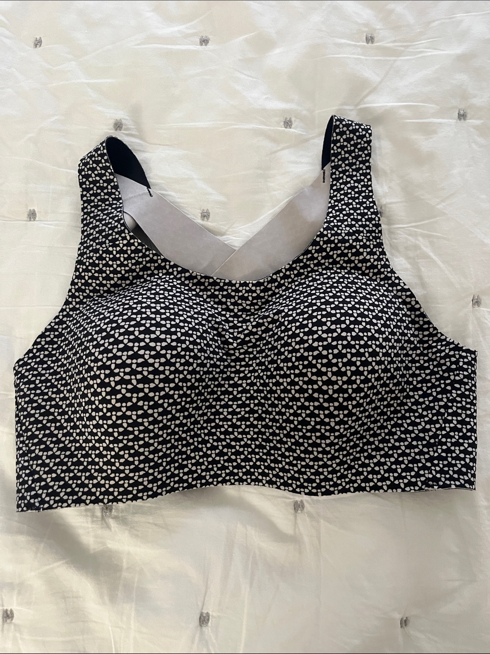 lululemon athletica Black and White Patterned Sports Bra